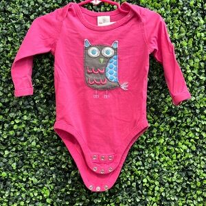 Hanna Andersson Owl Pink One Piece